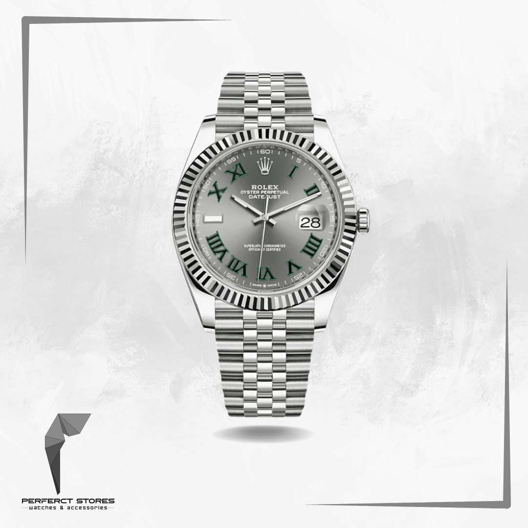 Rolex Date Just Wimbledon Dial Jubilee Bracelet - Master Copy