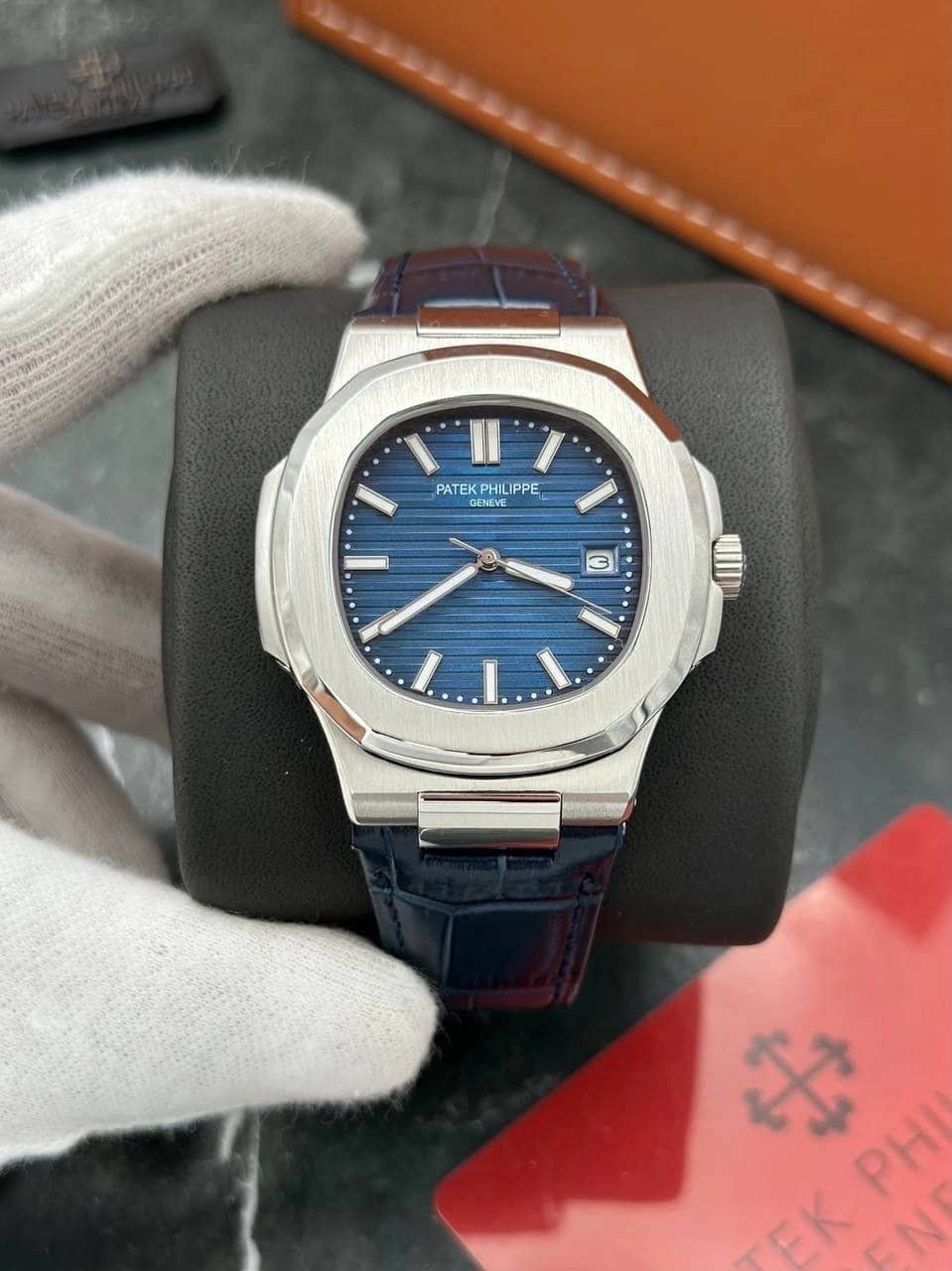 Patek Philippe Nautilus Blue Leather - Master Copy