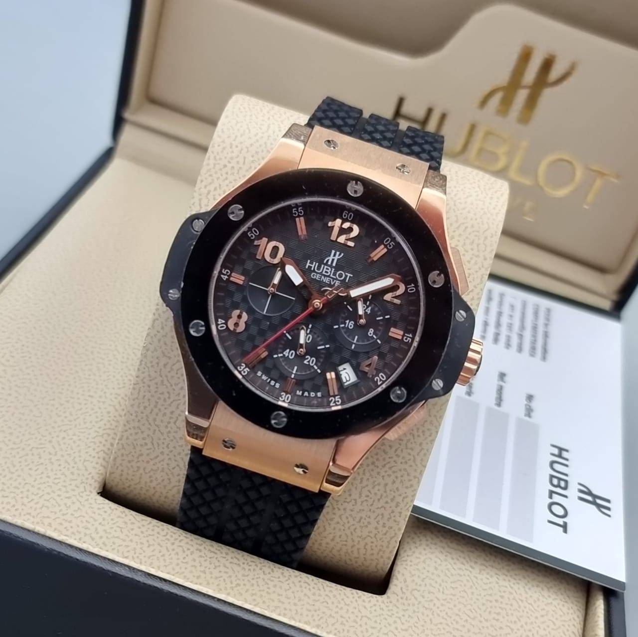 Hublot Watch Big Bang Black Rubber Strap 44mm - Master Copy