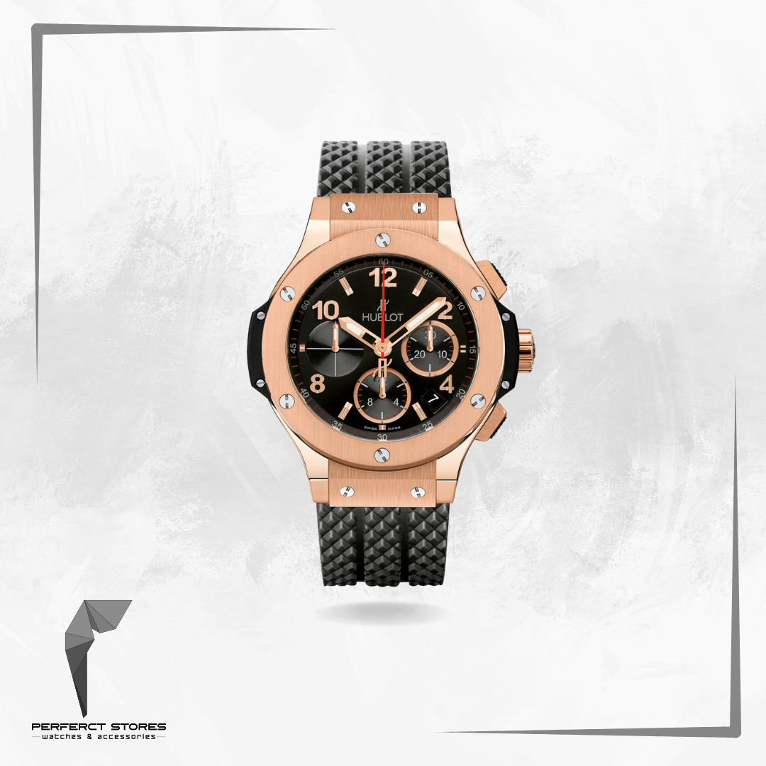 Hublot Watch Big Bang Rose gold Black Rubber Strap 44mm - Master Copy