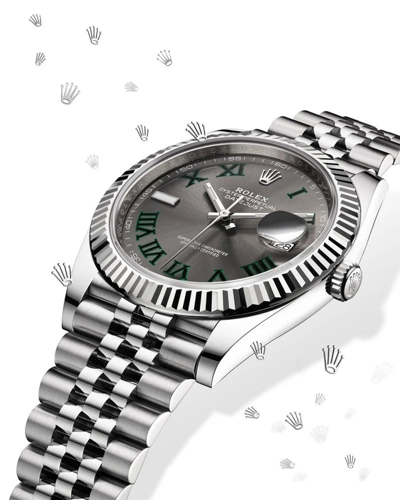 Rolex Date Just Wimbledon Dial Jubilee Bracelet - Master Copy