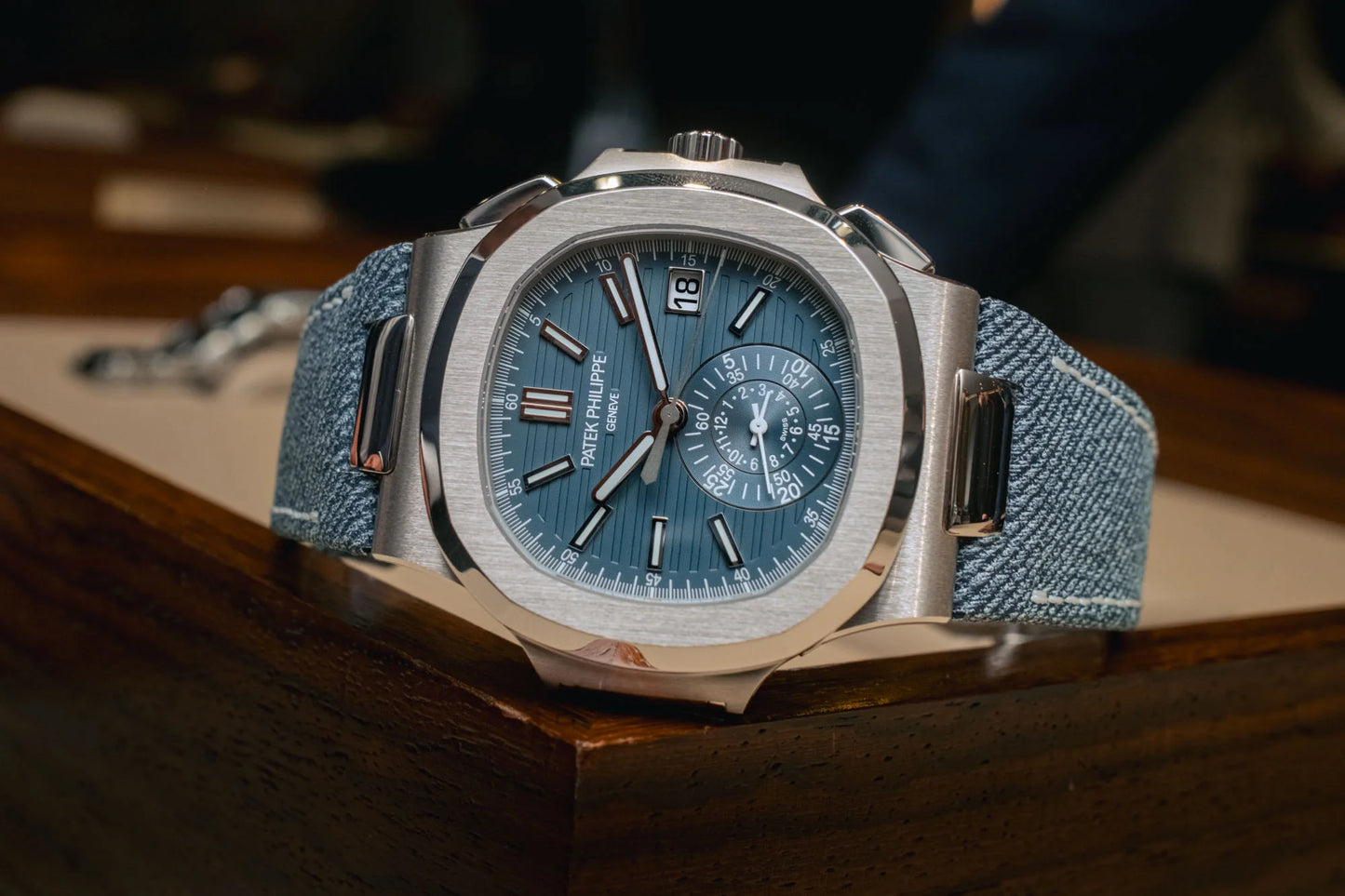 Patek Philippe Nautilus Chronograph Jeans Strap - Master Copy