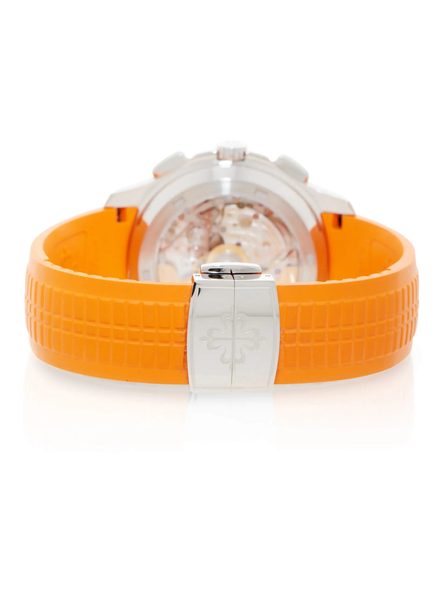 Patek Philippe Aquanaut Steel Orange Rubber Strap Mens Watch - Master Copy