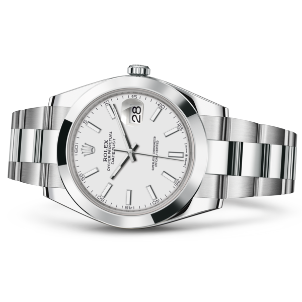 Rolex Datejust 41 Stainless Steel White Dial Men's Watch - Master Copy