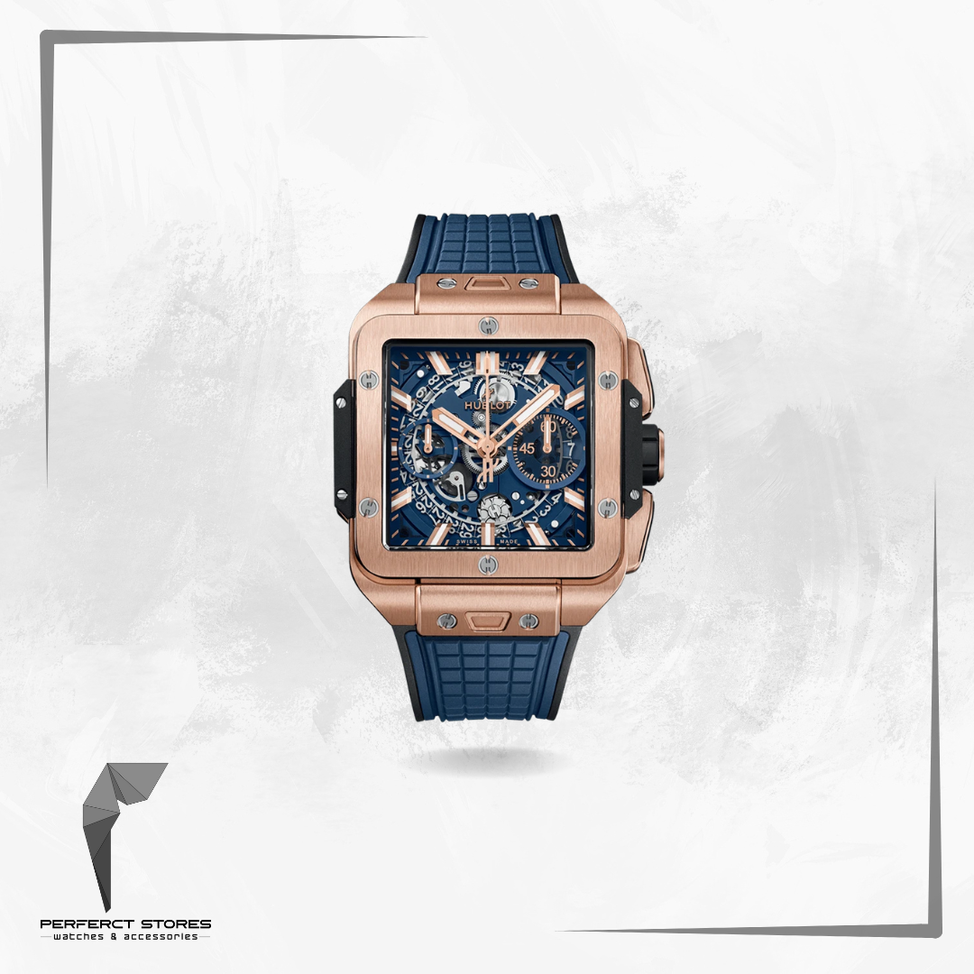 Hublot Square Bang Unico King Gold Blue 42mm - Master Copy