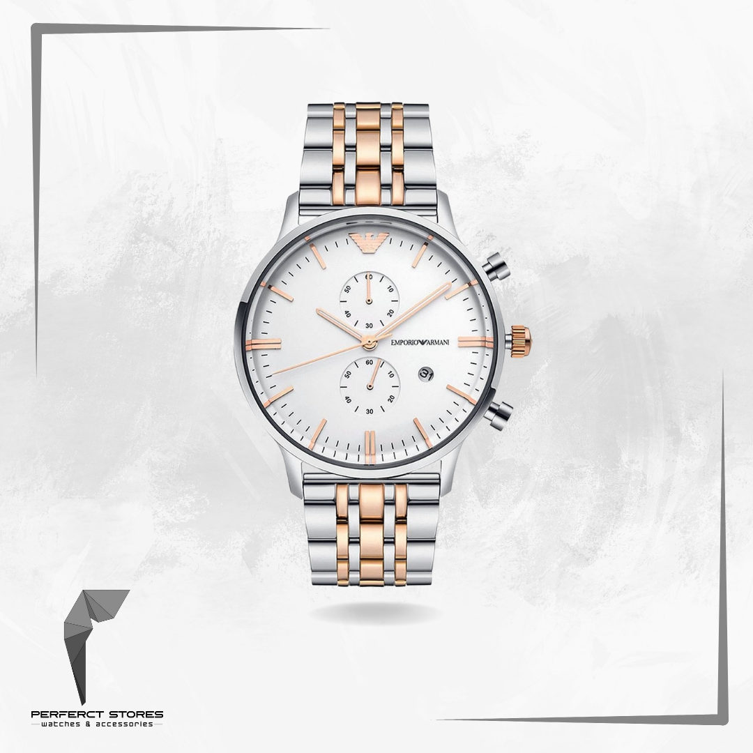 Emporio Armani Men's Chronograph Stainless Steel Watch AR0399 - Original
