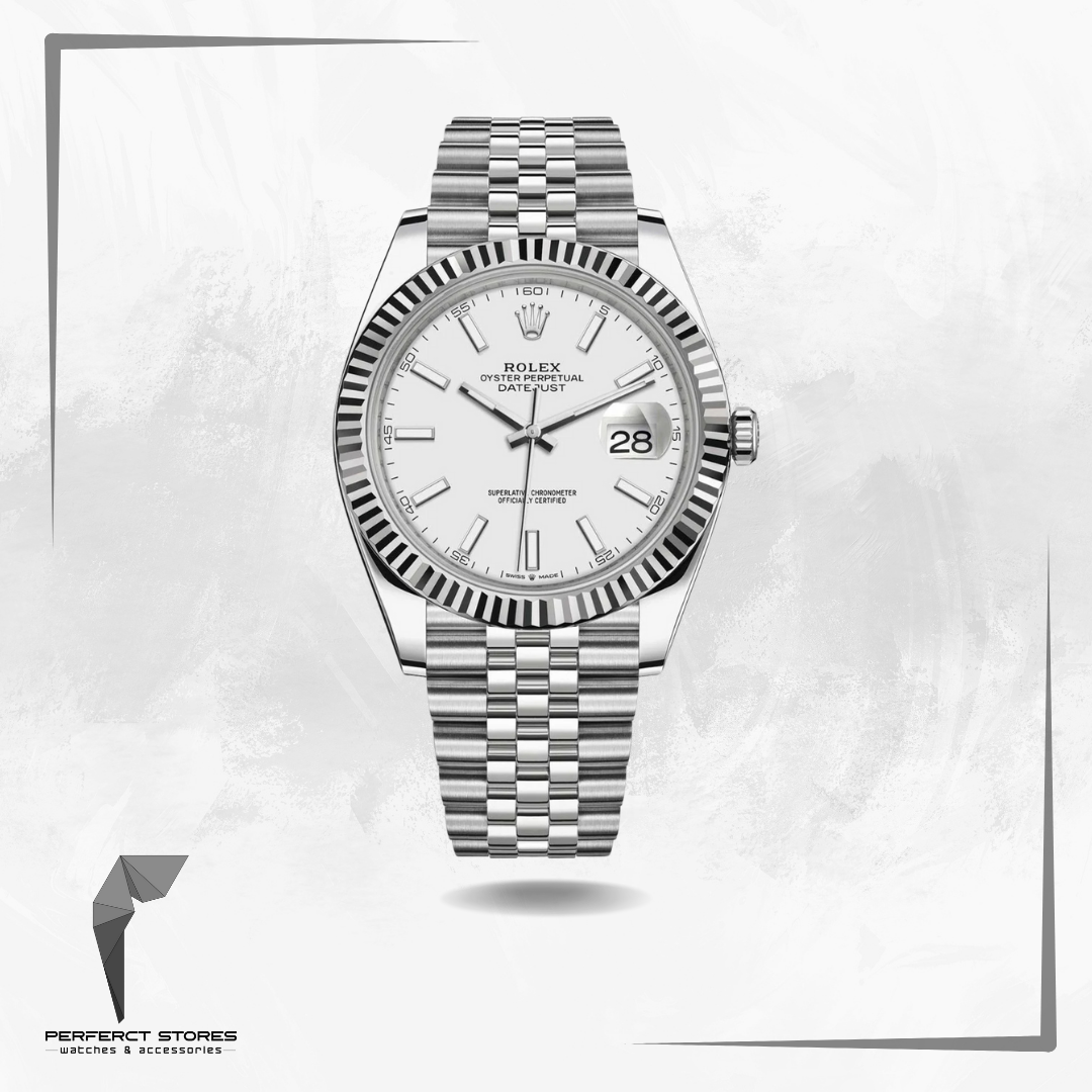 Rolex Datejust 41 White Dial Jubilee Bracelet - Master Copy