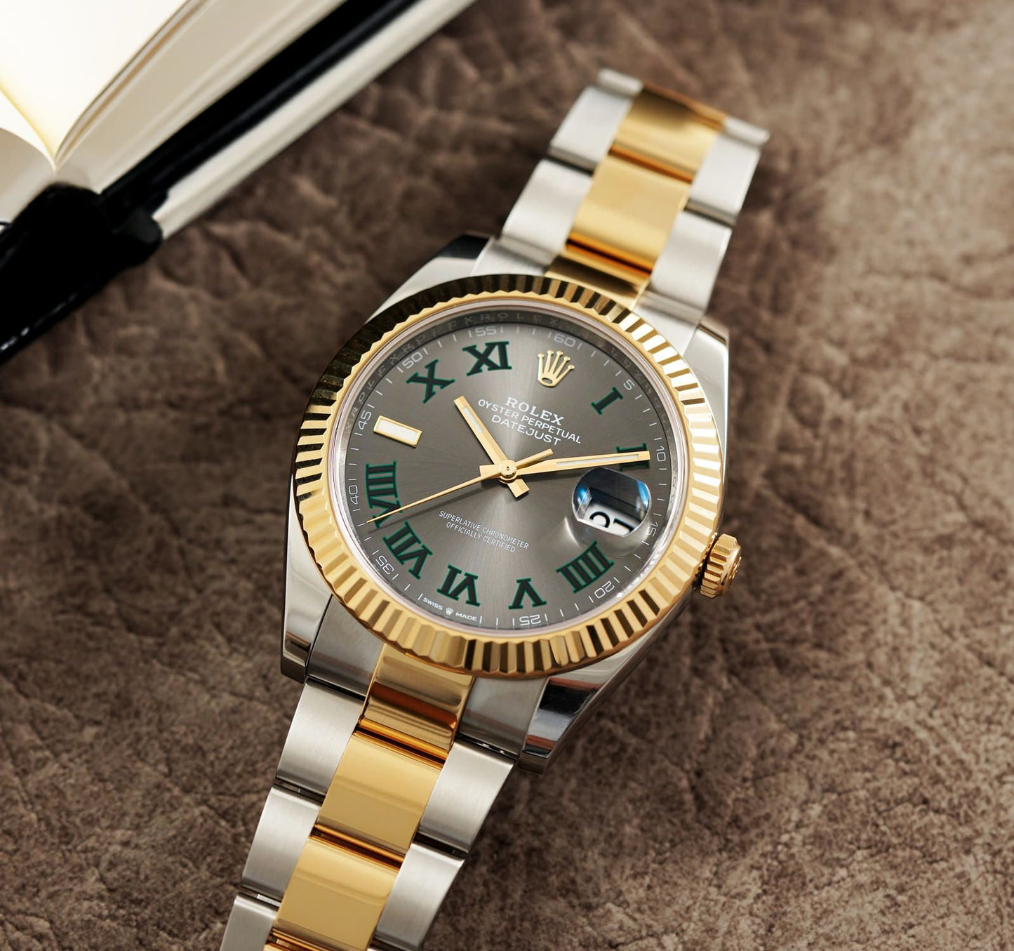 Rolex Datejust 41mm Gray Wimbledon Dial Two-Tone - Master Copy