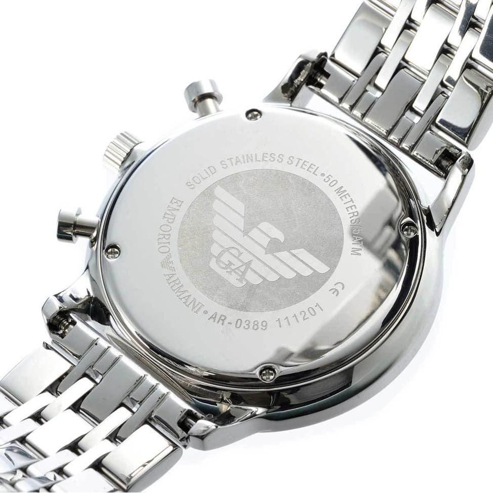 Emporio Armani Men's Chronograph Stainless Steel Watch AR0389 - Original