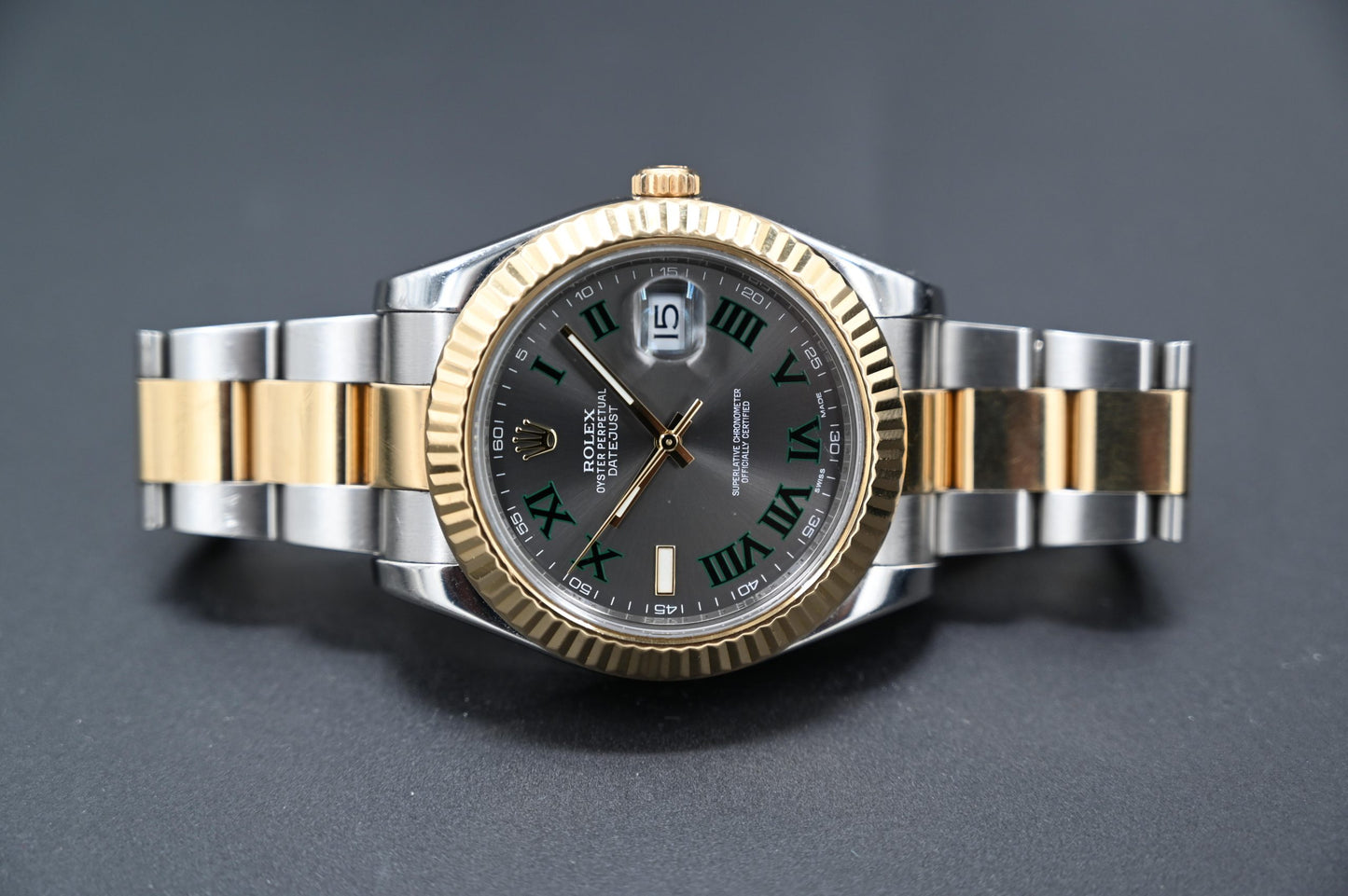 Rolex Datejust 41mm Gray Wimbledon Dial Two-Tone - Master Copy