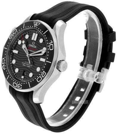 OMEGA Seamaster Diver 300M Co‑Axial Master Chronometer, Black Dial, Black Rubber Strap - Master Copy