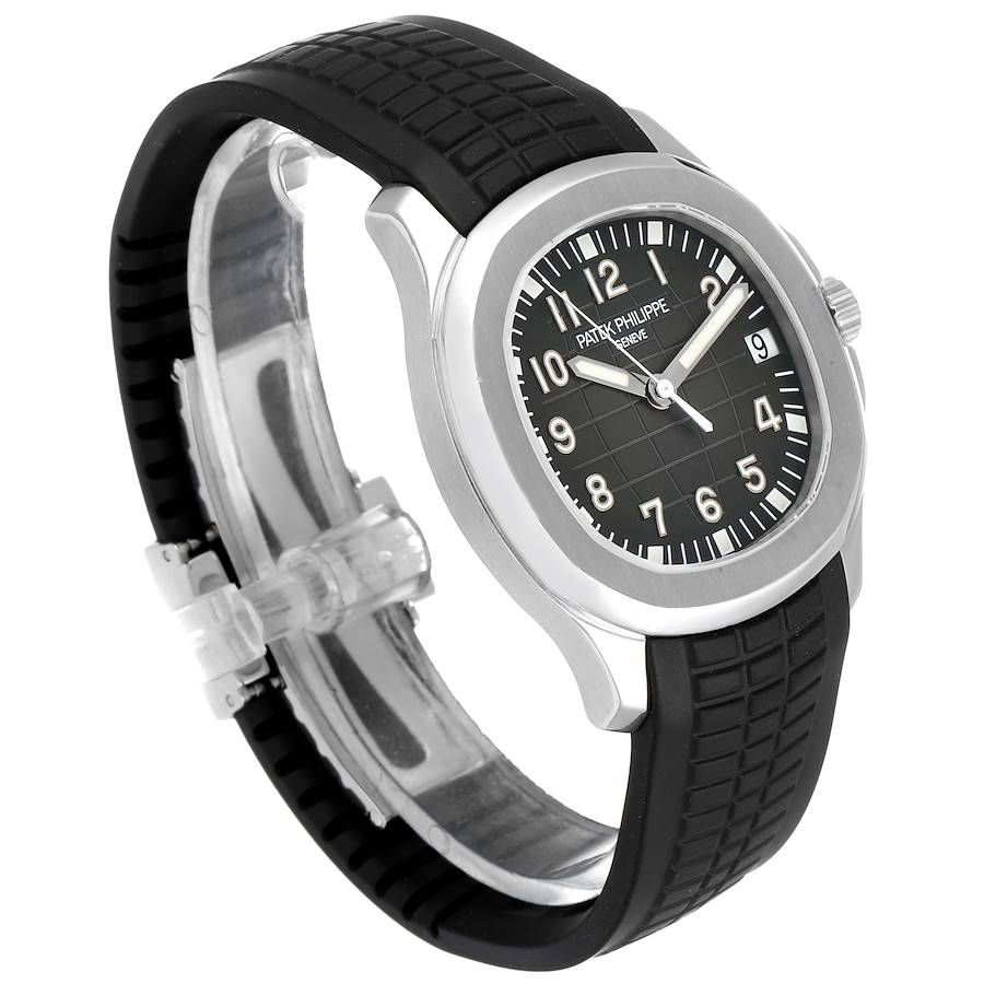 Patek Philippe Aquanaut Steel Black Rubber Strap Mens Watch - Master Copy