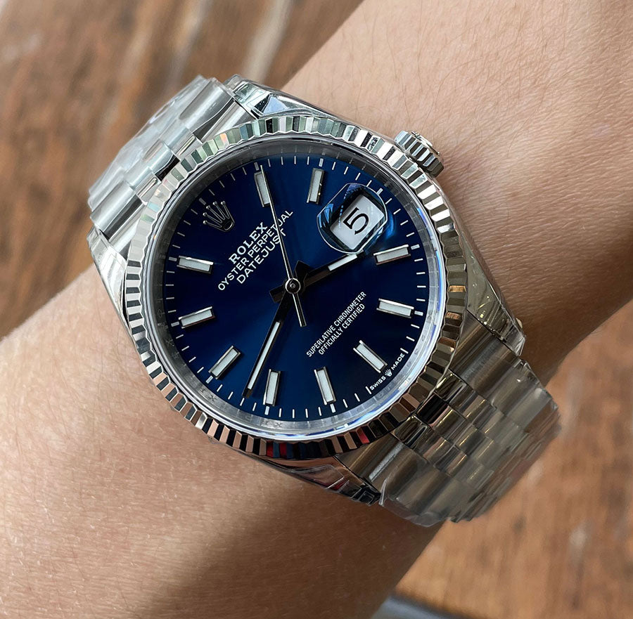 Rolex Datejust Stainless Steel Blue Dial Jubilee - Master Copy
