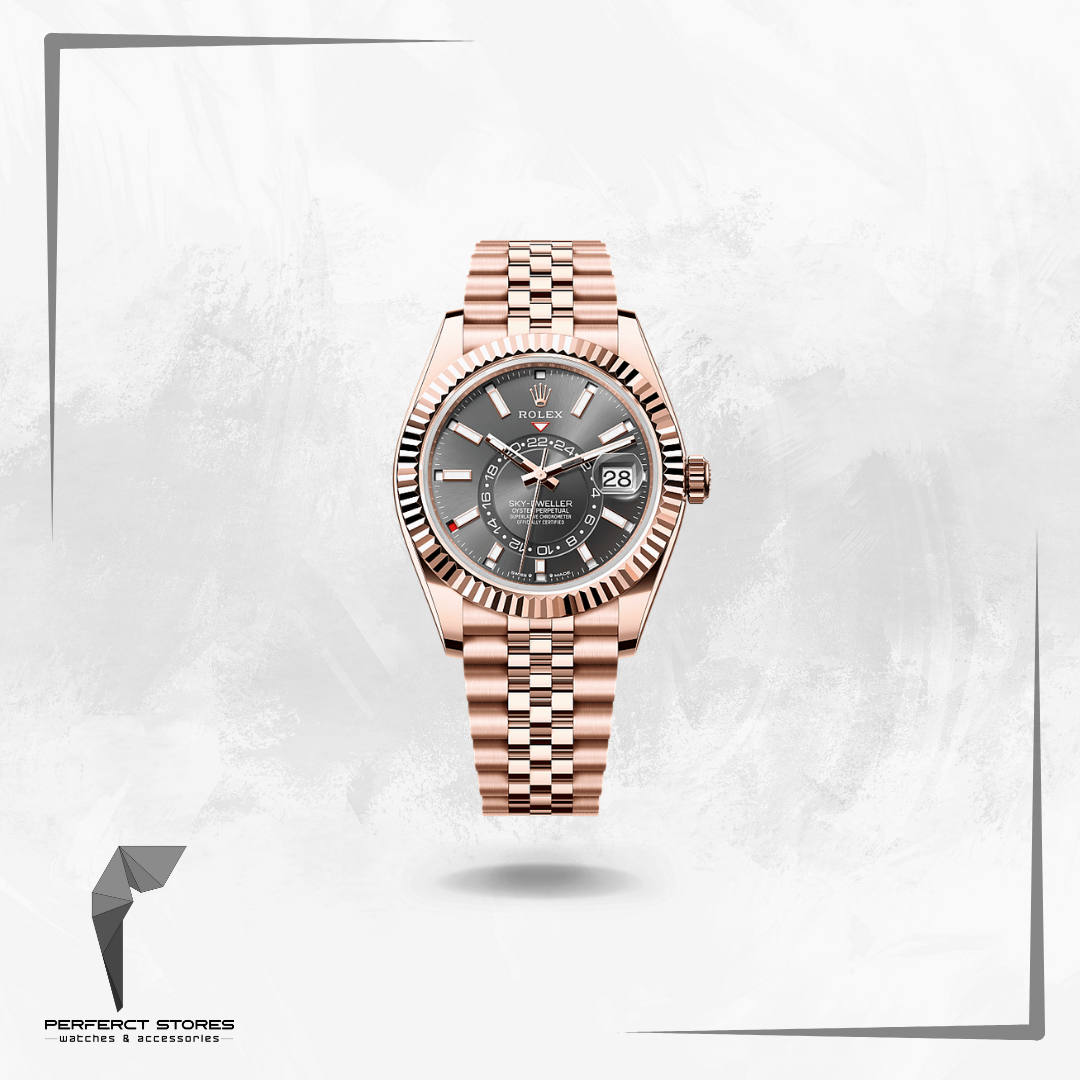 Rolex Sky-Dweller Everose Gold Slate Dial Jubilee - Master Copy