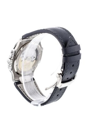 Patek Philippe Nautilus Stainless Steel Black Leather Strap - Master Copy