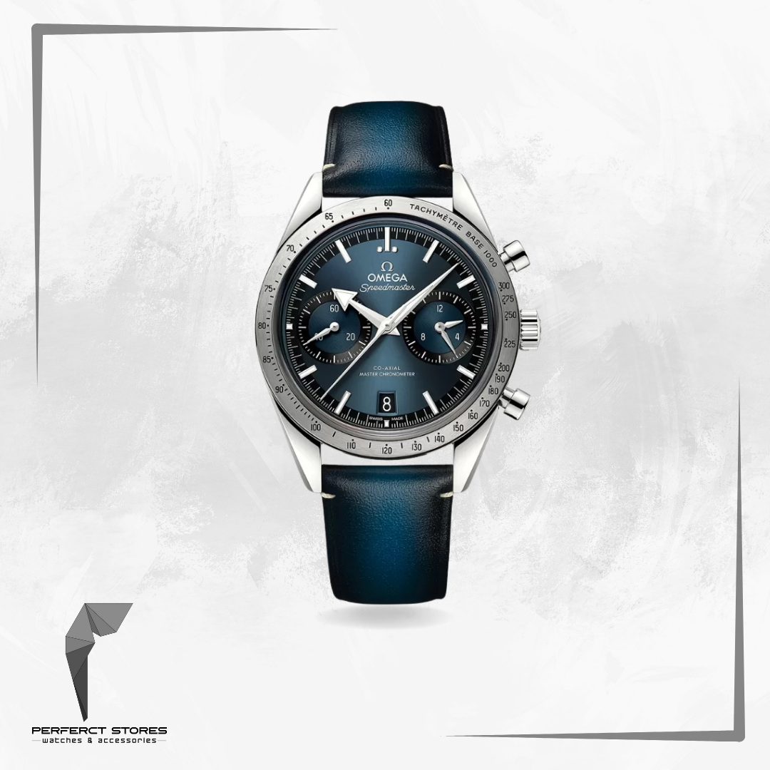 Omega Speedmaster '57 Co-Axial Master Chronometer blue dial leather - Master Copy