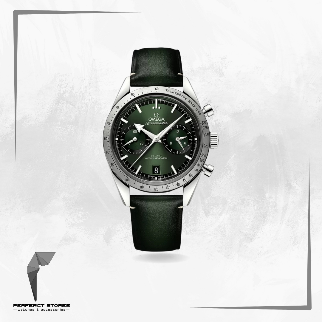 Omega Speedmaster '57 Co-Axial Master Chronometer green dial leather - Master Copy