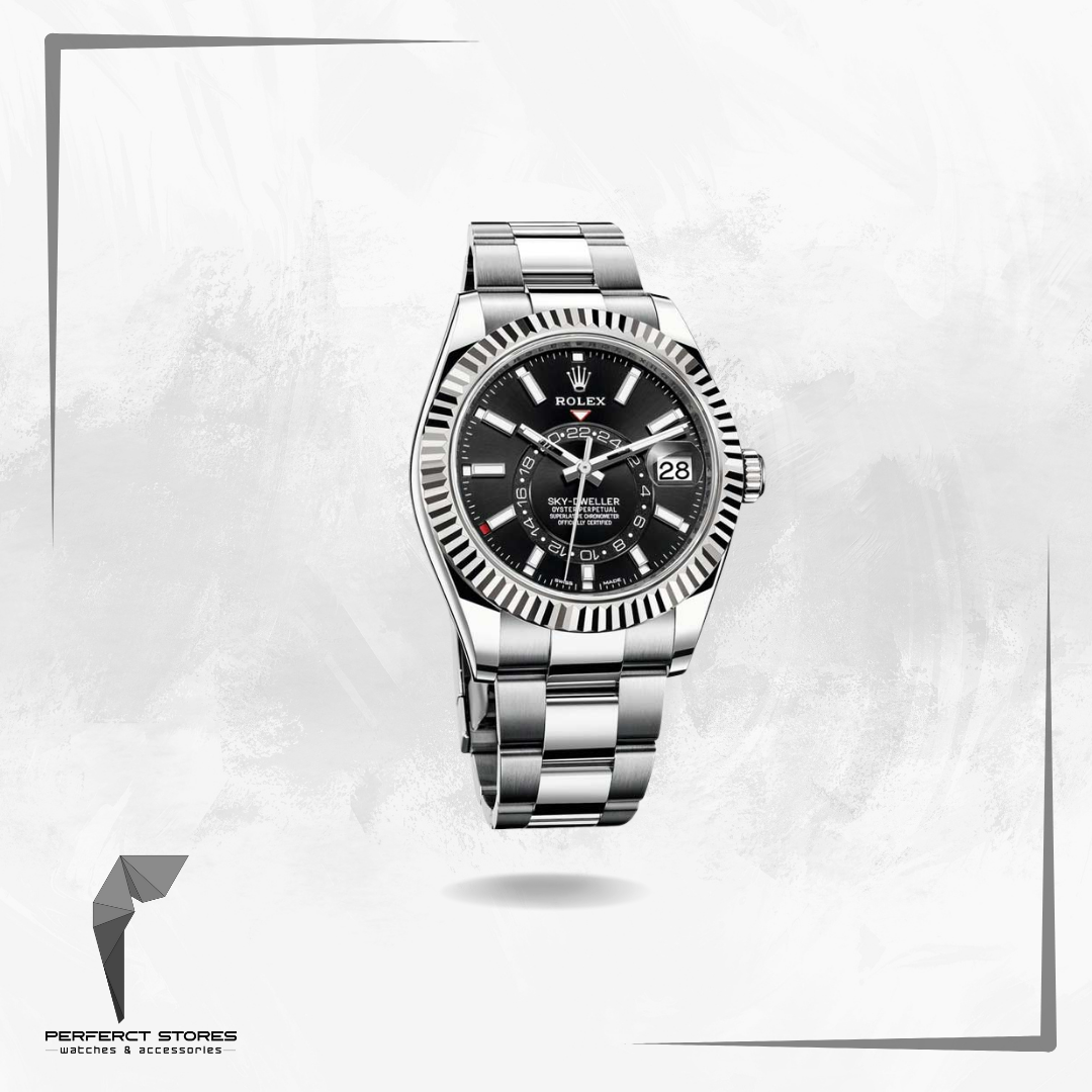 Rolex Sky-Dweller Stainless Steel Black Dial - Master Copy