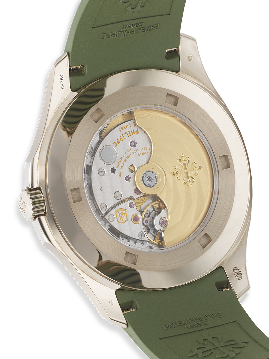 Patek Philippe Aquanaut Steel Green Rubber Strap Mens Watch - Master Copy