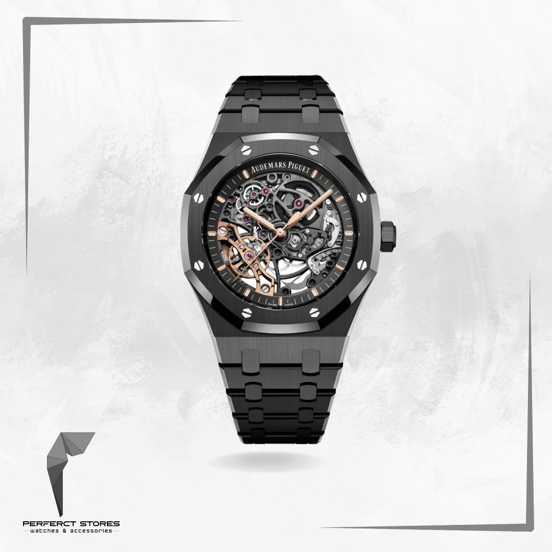 Audemars Piguet Royal Oak "Skeleton" full black - Master Copy