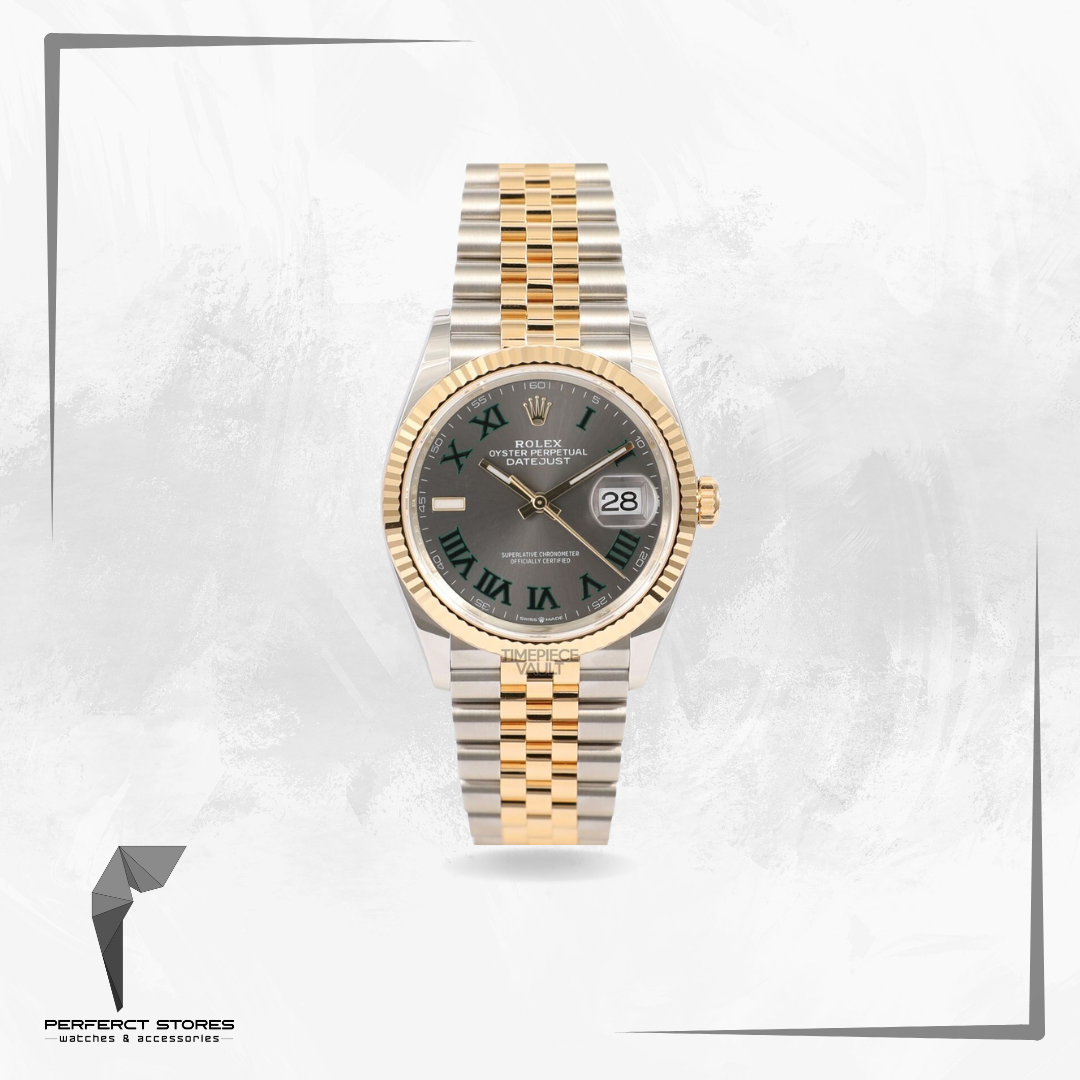 Rolex Datejust Yellow Gold & Steel Watch Fluted Jubilee - Master Copy