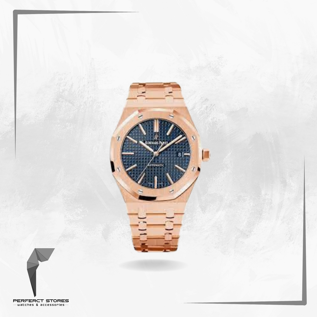 Audemars Piguet Royal Oak Blue Dial Automatic rose gold - Master Copy
