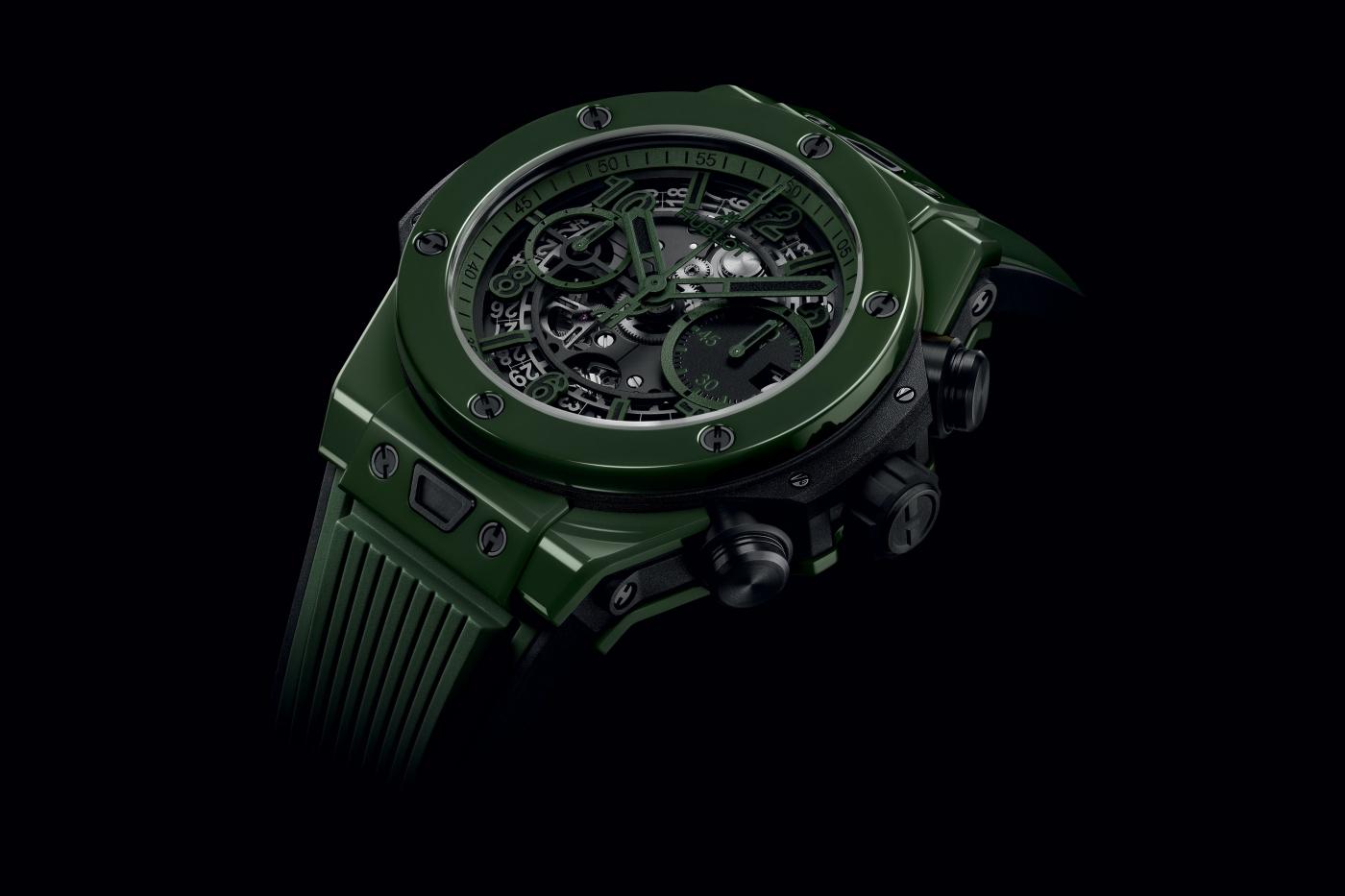 Hublot Watch Big Bang mint green Rubber Strap 44mm - Master Copy