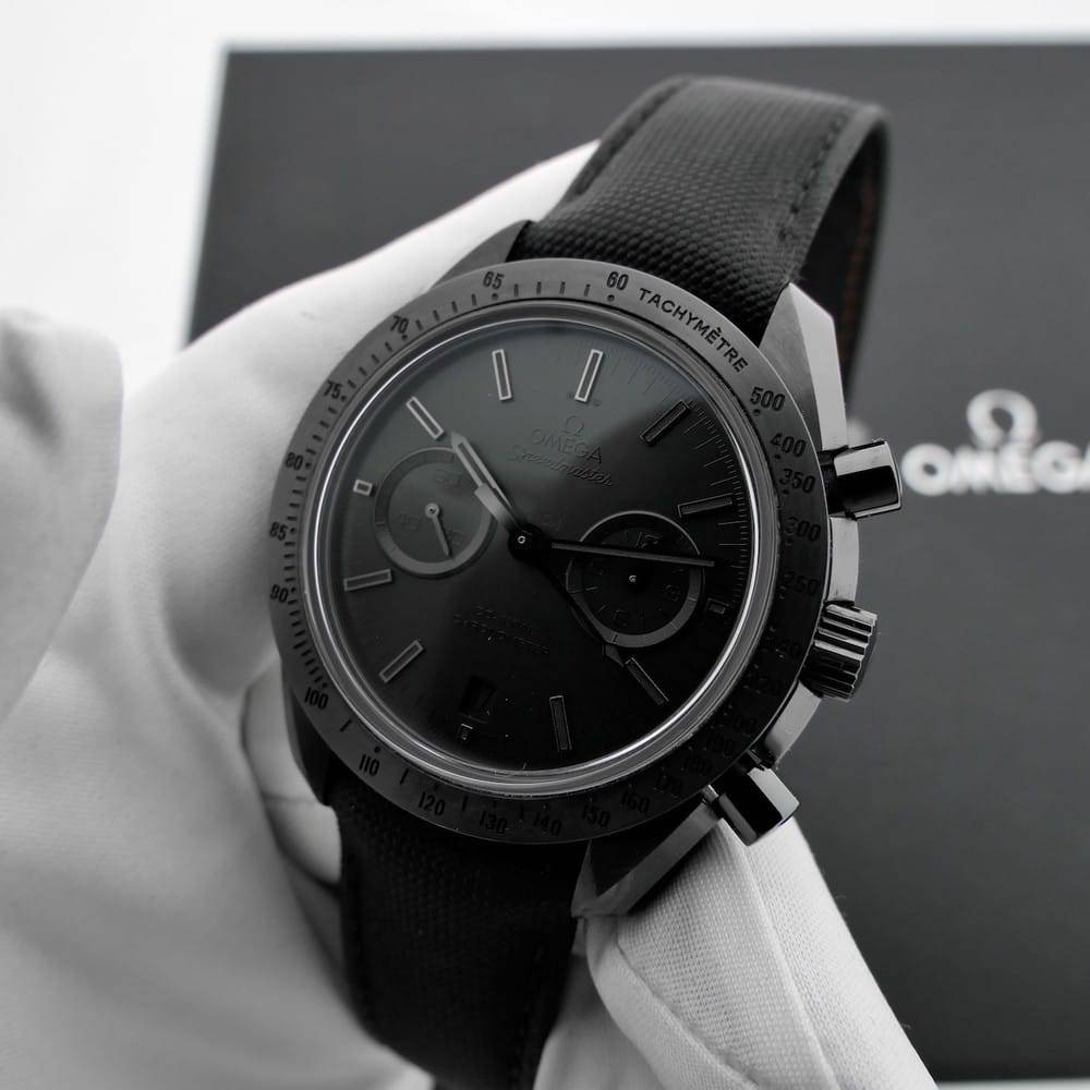 Omega Dark Side of the Moon Co-Axial Chronometer Chronograph Speedmaster in Black - Master Copy