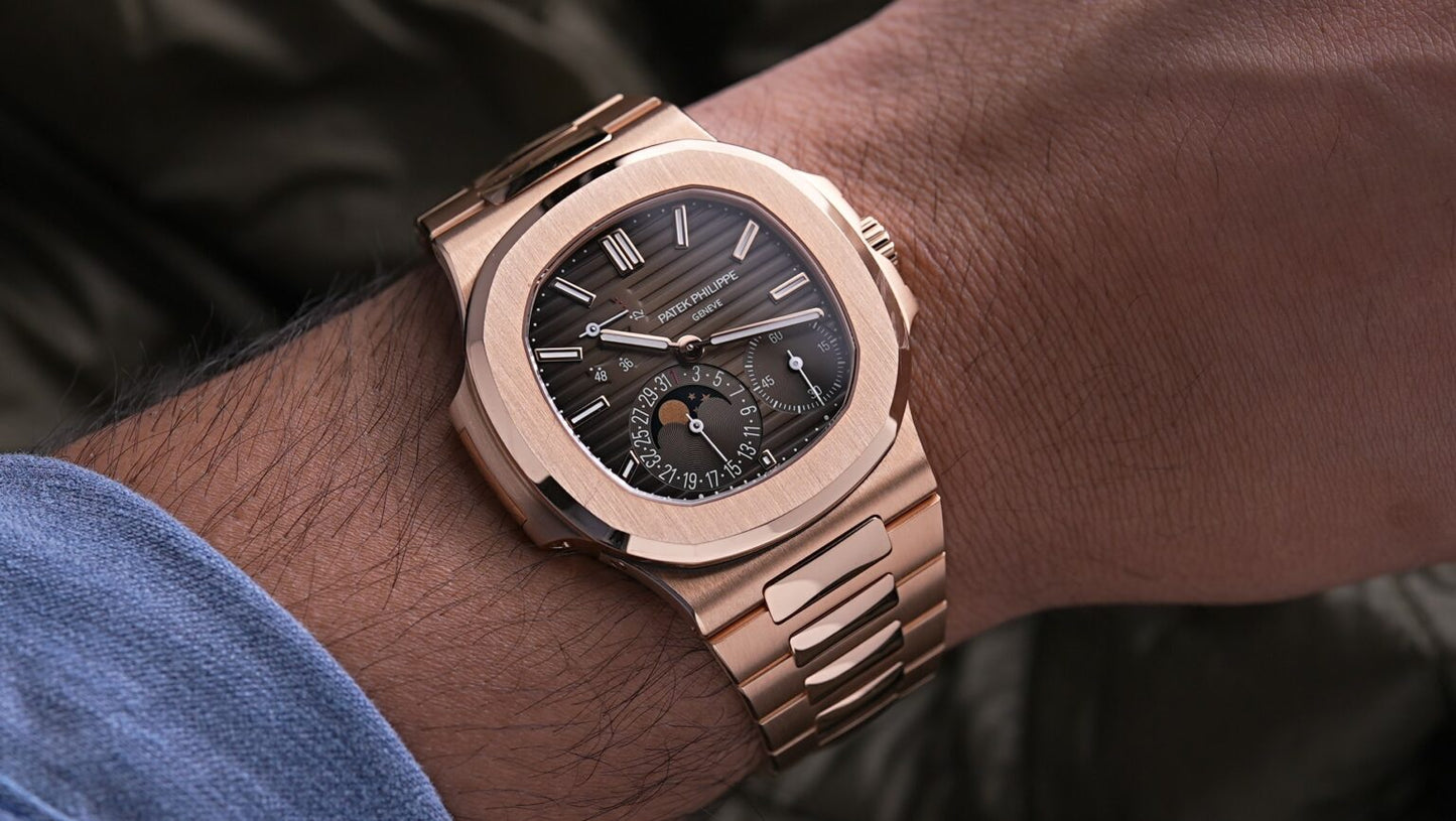 Patek Philippe Nautilus Chronograph Date Stainless Steel Rose Gold - Master Copy