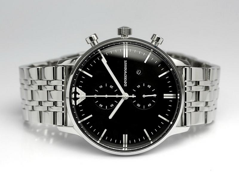 Emporio Armani Men's Chronograph Stainless Steel Watch AR0389 - Original
