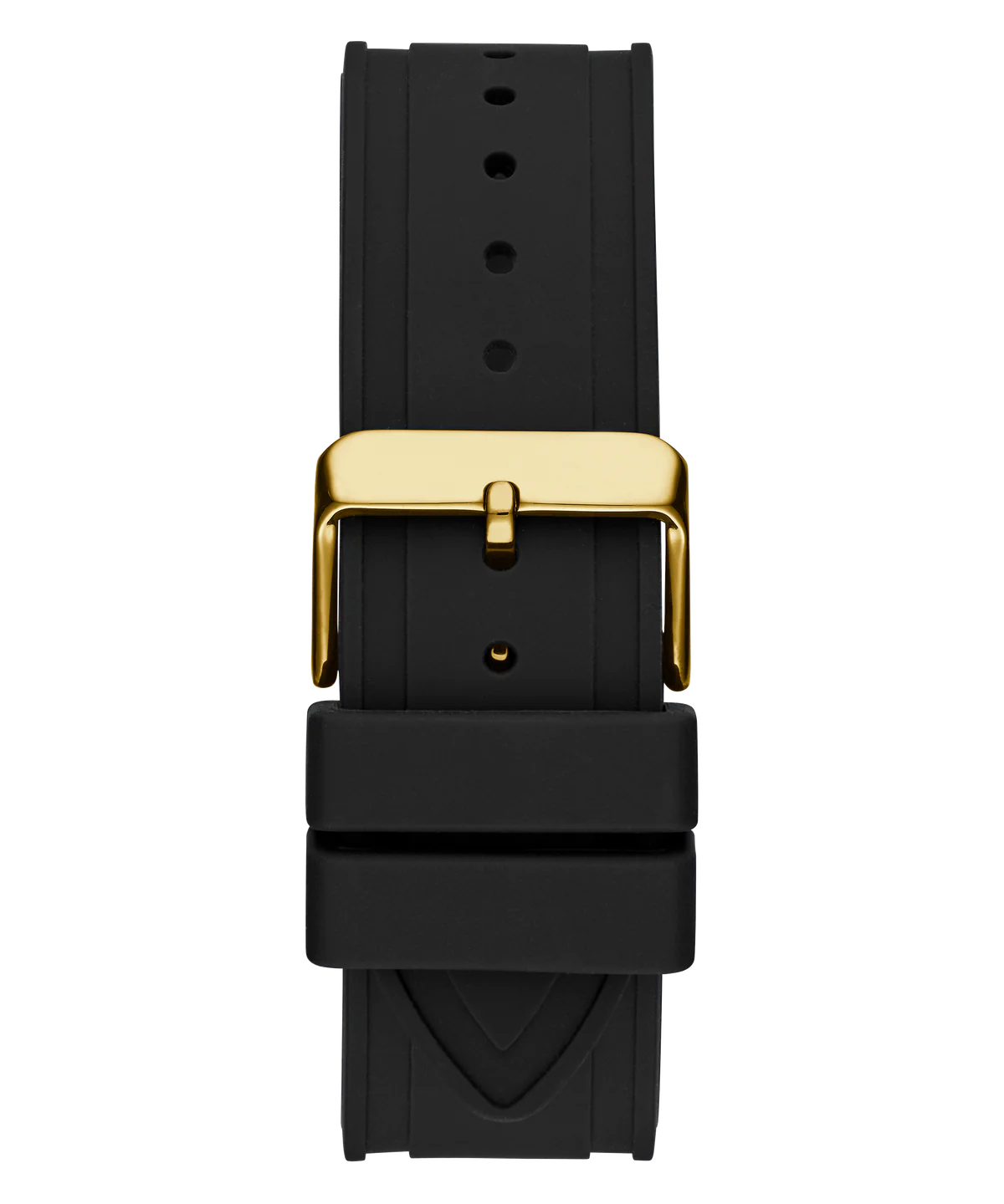 Guess W0263G1 Gold Tone Case Black Silicone Watch Men - Original