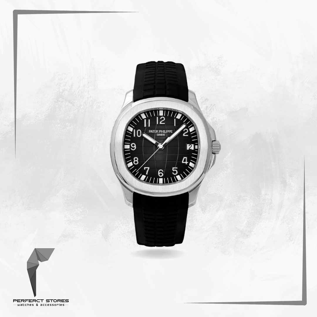 Patek Philippe Aquanaut Steel Black Rubber Strap Mens Watch - Master Copy