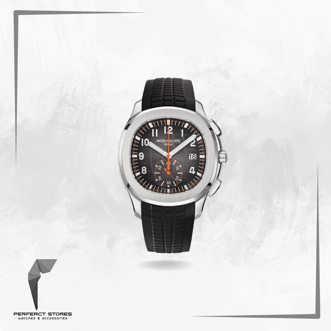 Patek Philippe Aquanaut Steel Black Rubber Strap Mens Watch - Master Copy
