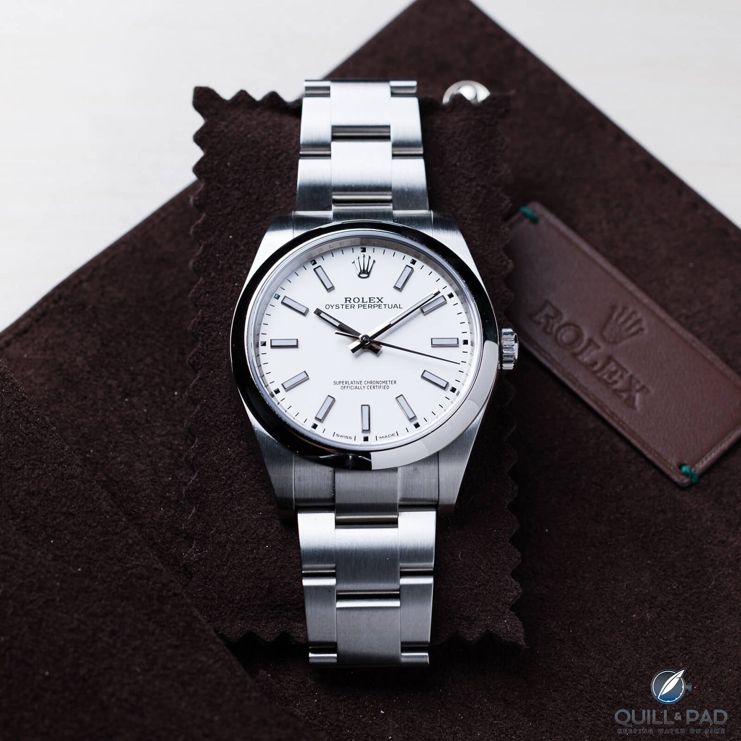 Rolex Oyster Perpetual Stainless Steel White Dial - Master Copy