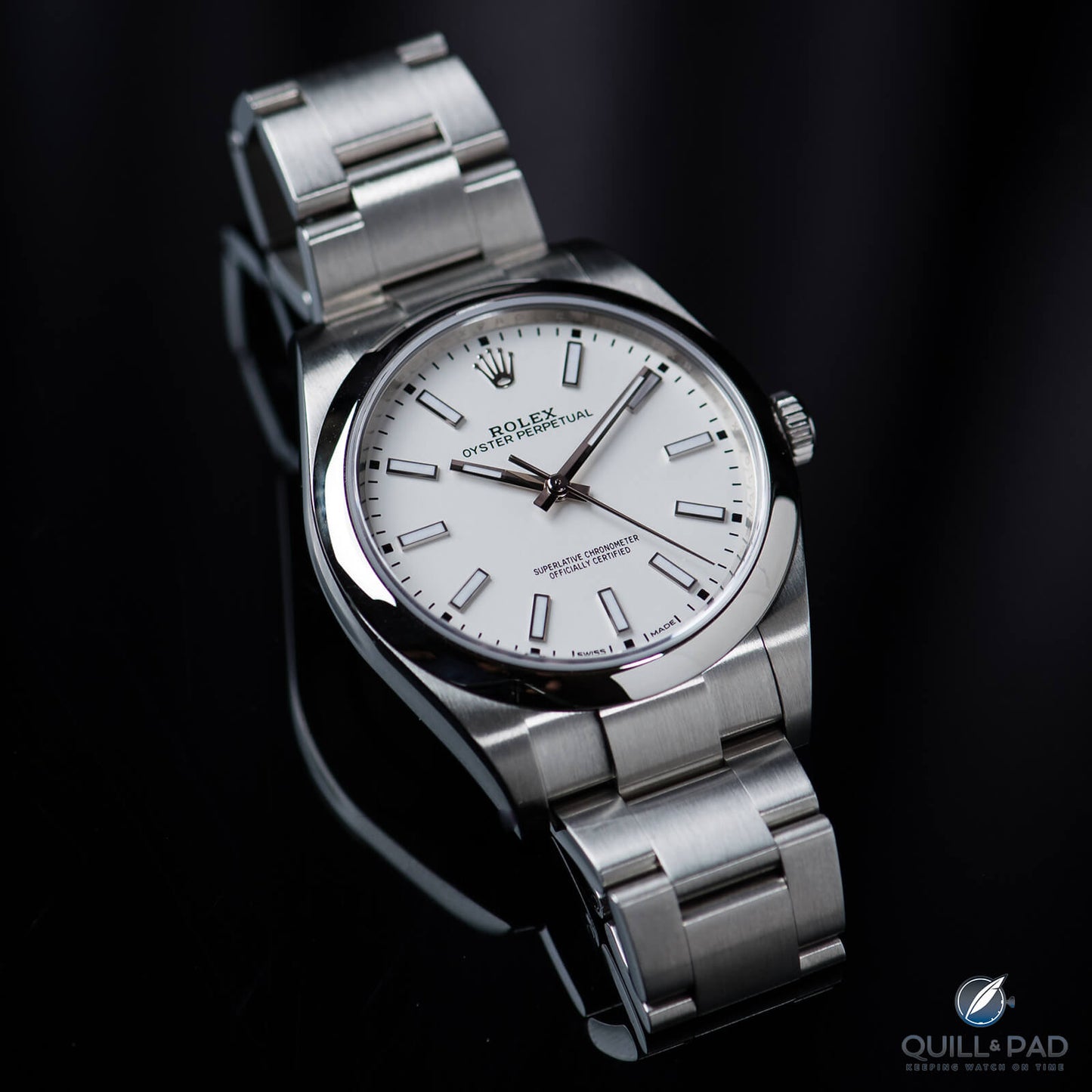 Rolex Oyster Perpetual Stainless Steel White Dial - Master Copy