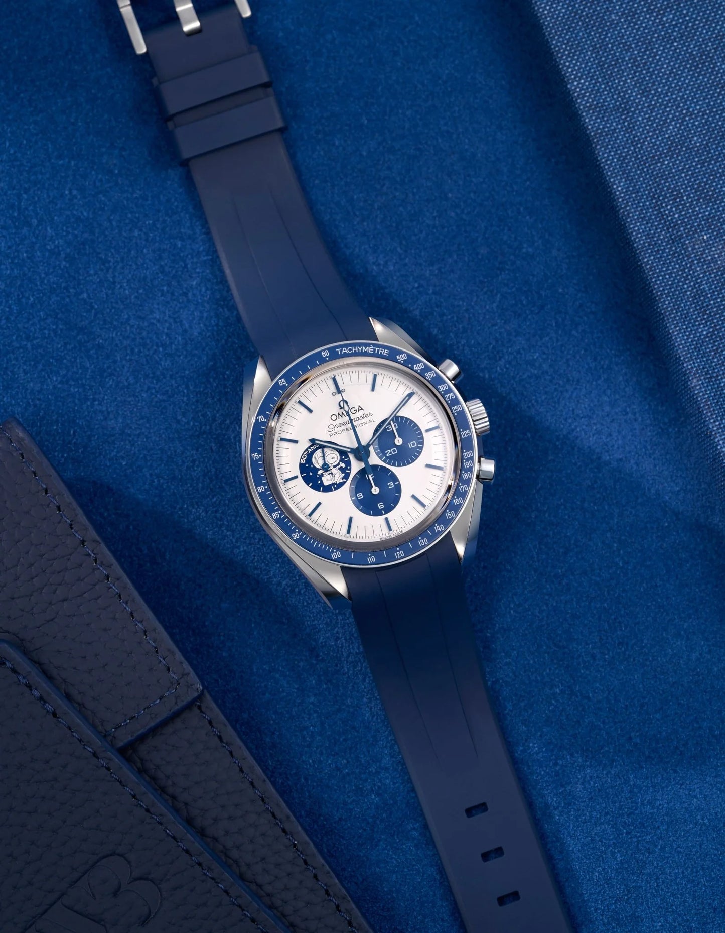 Omega Speedmaster Professional Rubber Strap - Blue - Master Copy