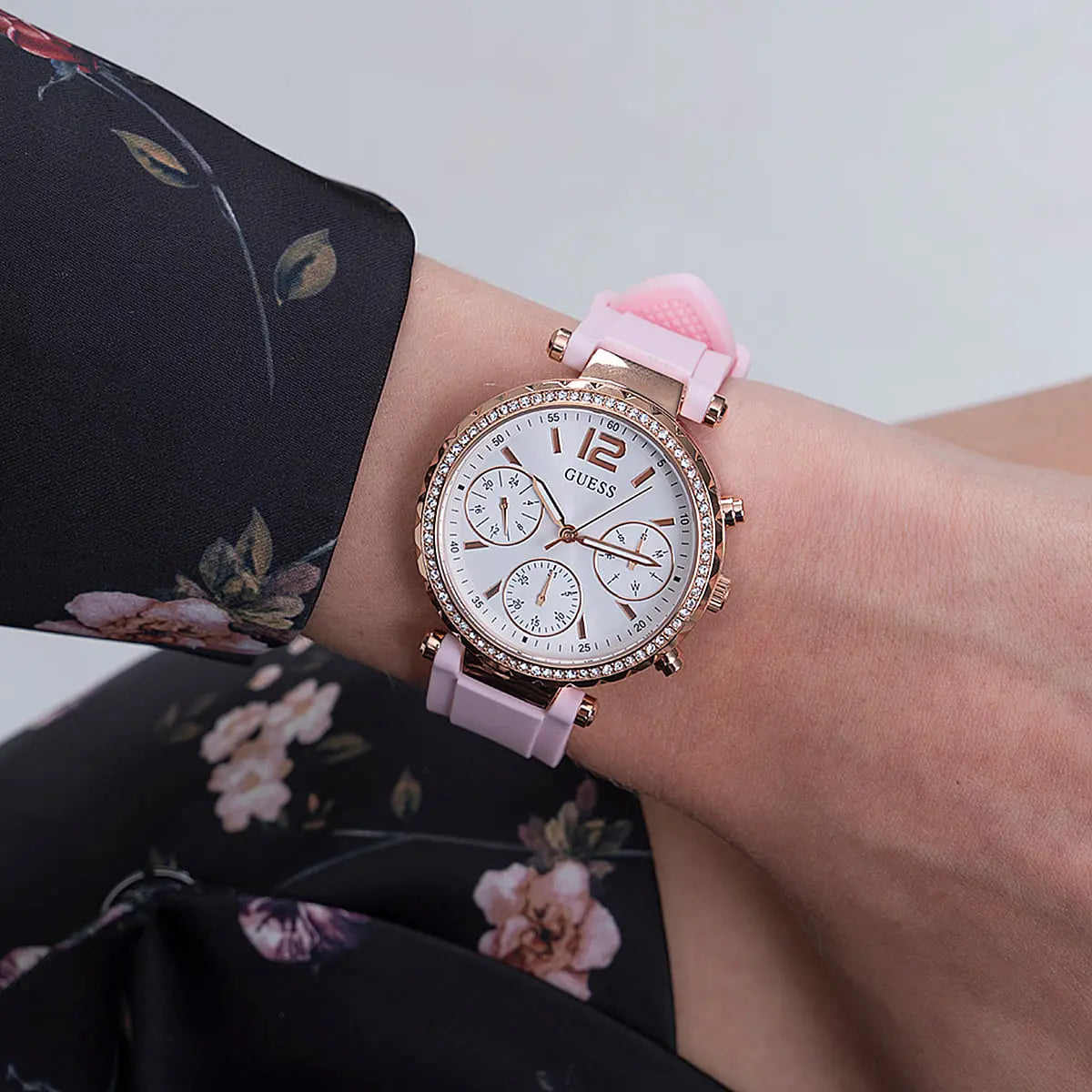 Solstice Rose Gold Silicone Women's Watch GW0113L4 - original