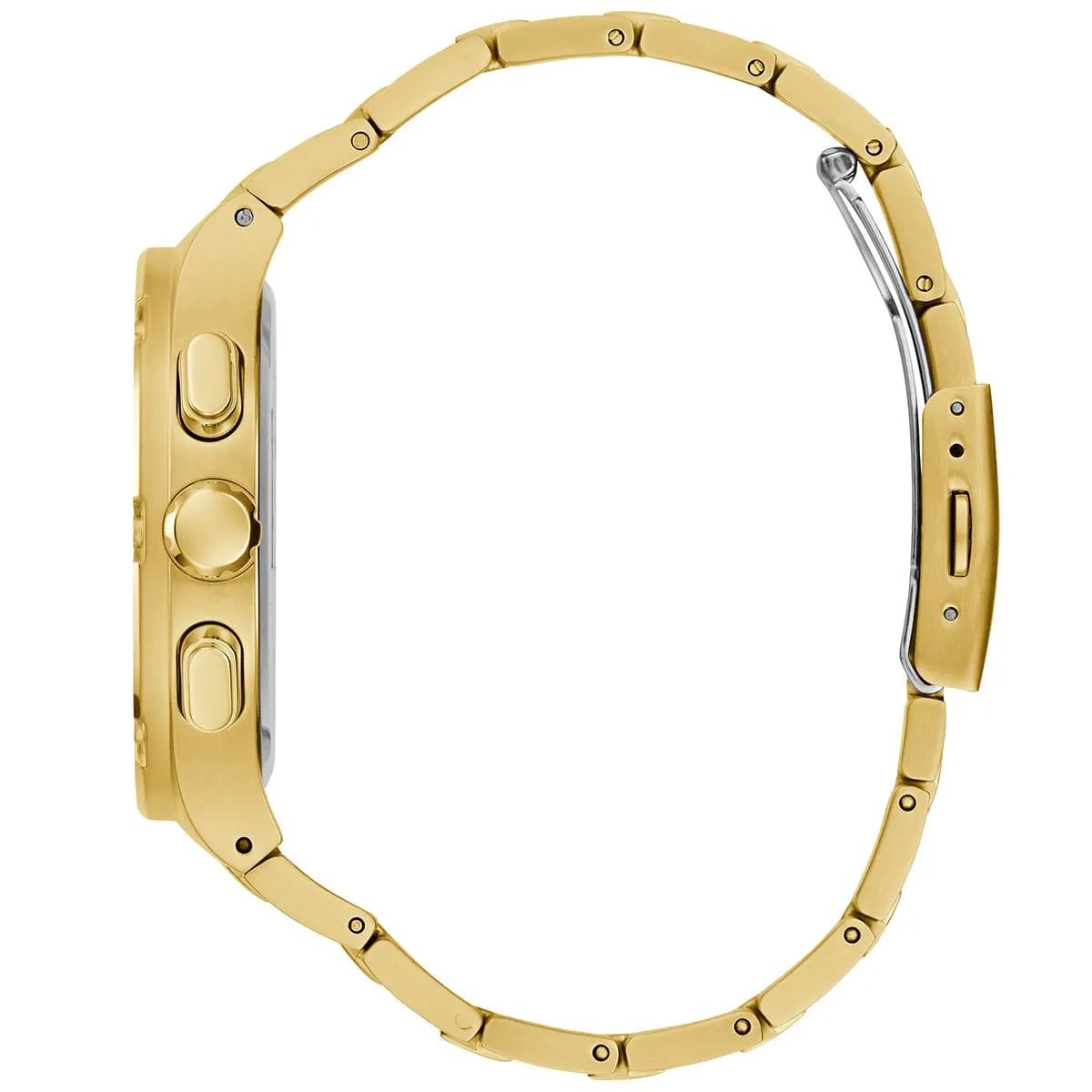 Guess Men's Watch Gold Tone Strap Black Dial Gold Tone Case GW0572G2