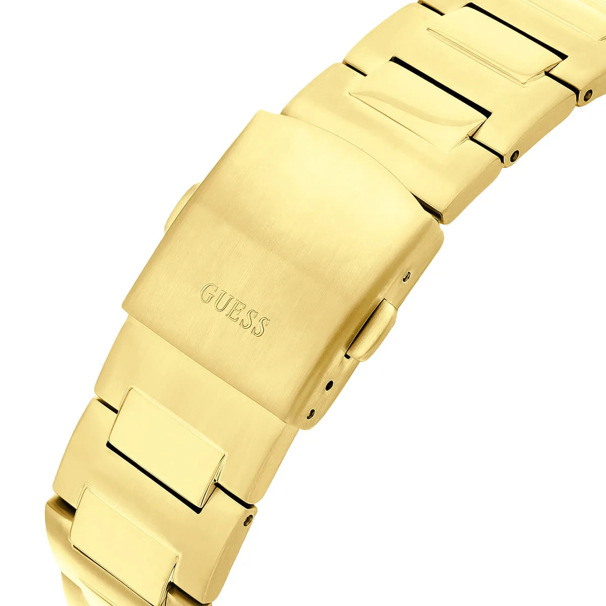 Guess Men's Watch Gold Tone Strap Black Dial Gold Tone Case GW0572G2