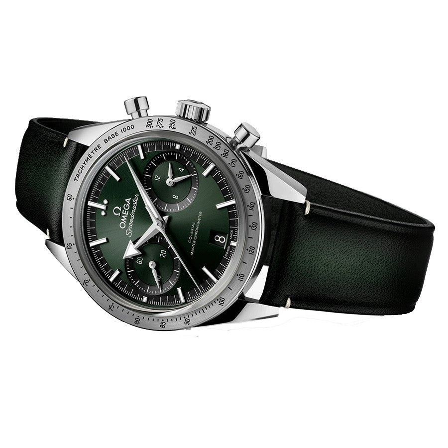 Omega Speedmaster '57 Co-Axial Master Chronometer green dial leather - Master Copy