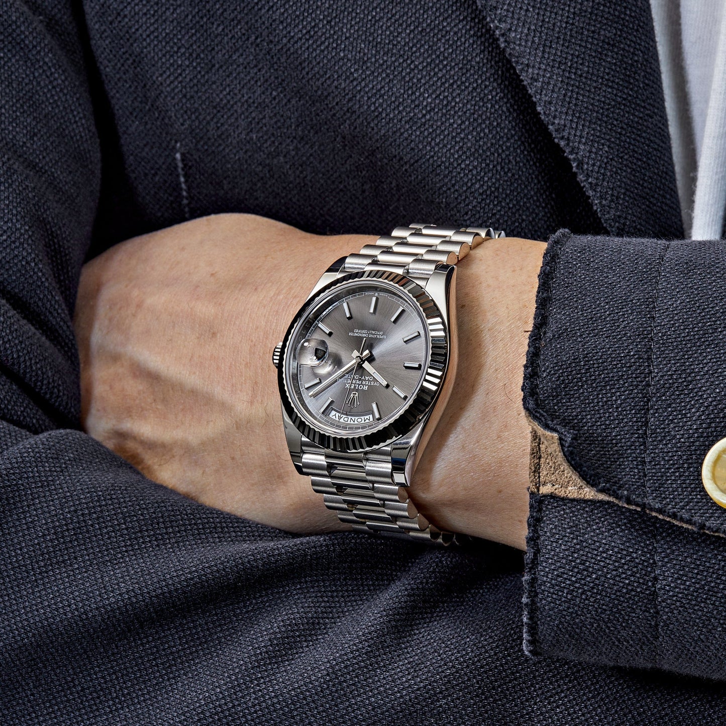 Rolex Day-Date Slate Rhodium Grey Dial - Master Copy