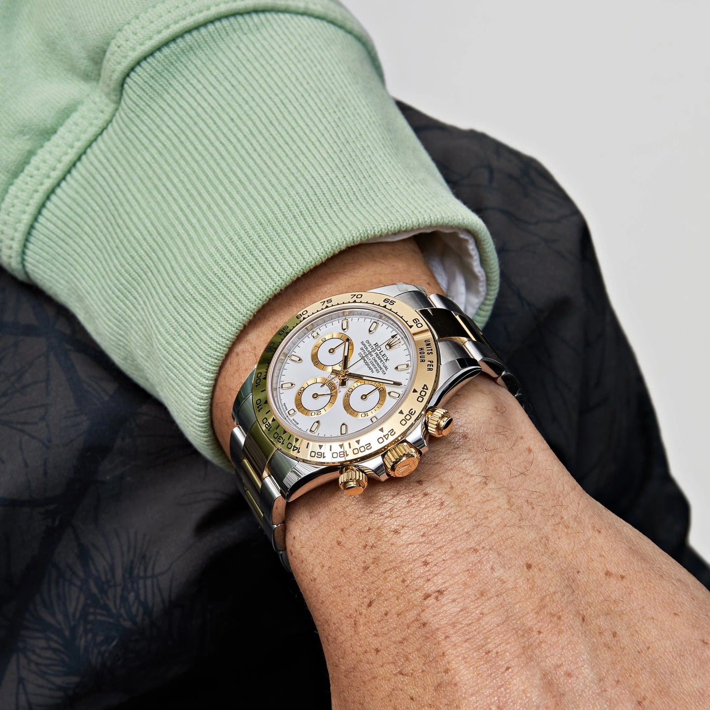 Rolex Daytona Two-Tone Yellow Gold Stainless Steel White Dial - Master Copy