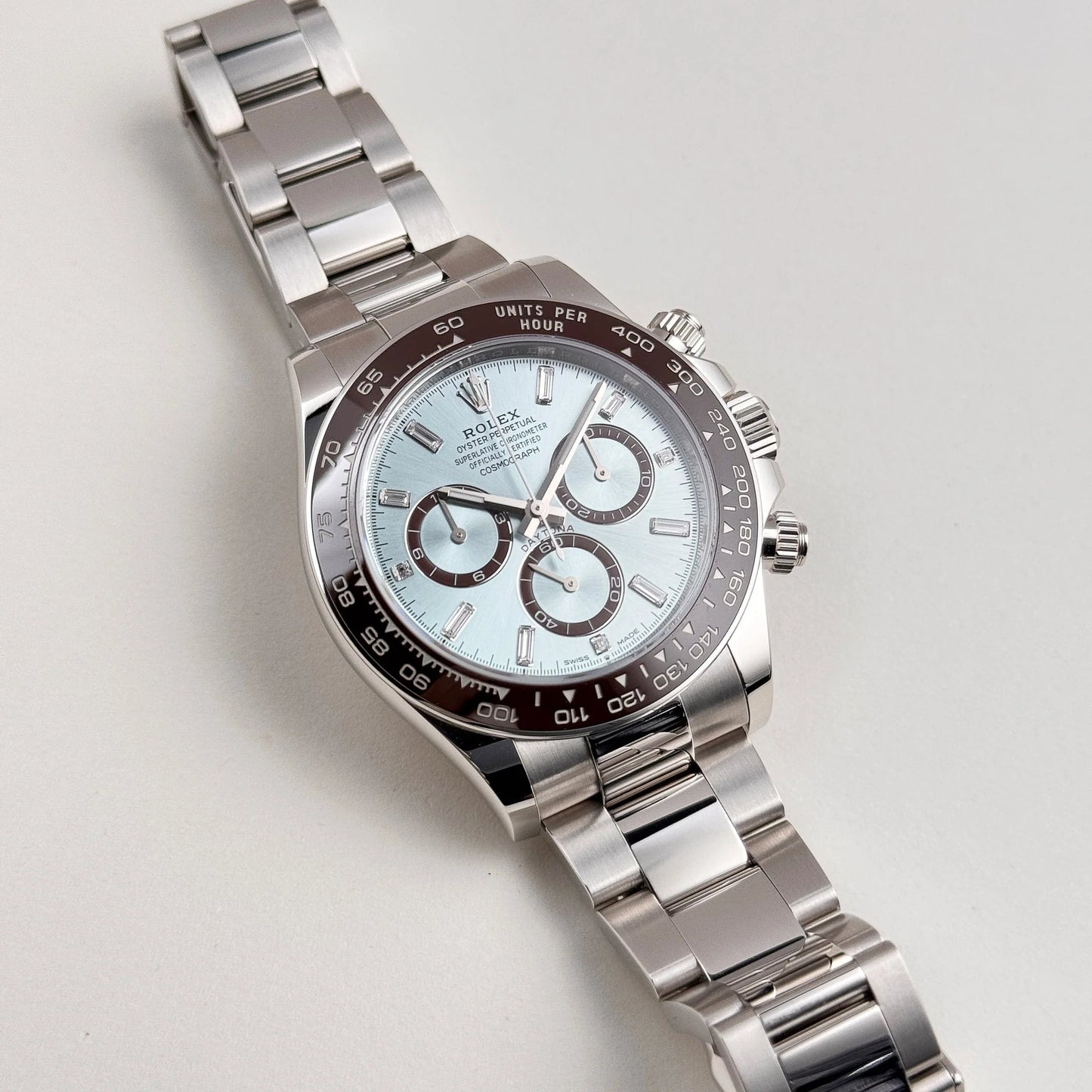 Rolex Daytona Ice Blue Baguette Dial (2024) - Master Copy