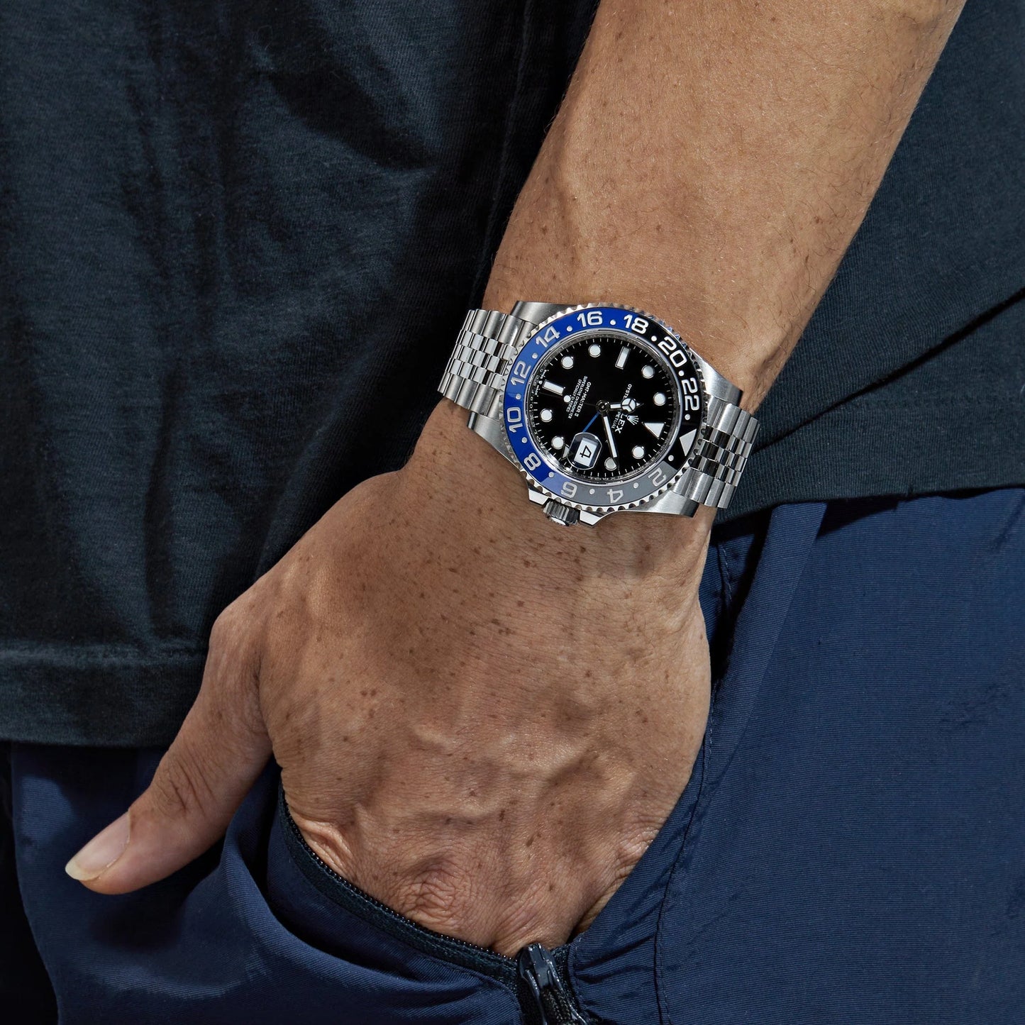 Rolex GMT-Master II 'Batgirl' Stainless Steel Jubilee - Master Copy