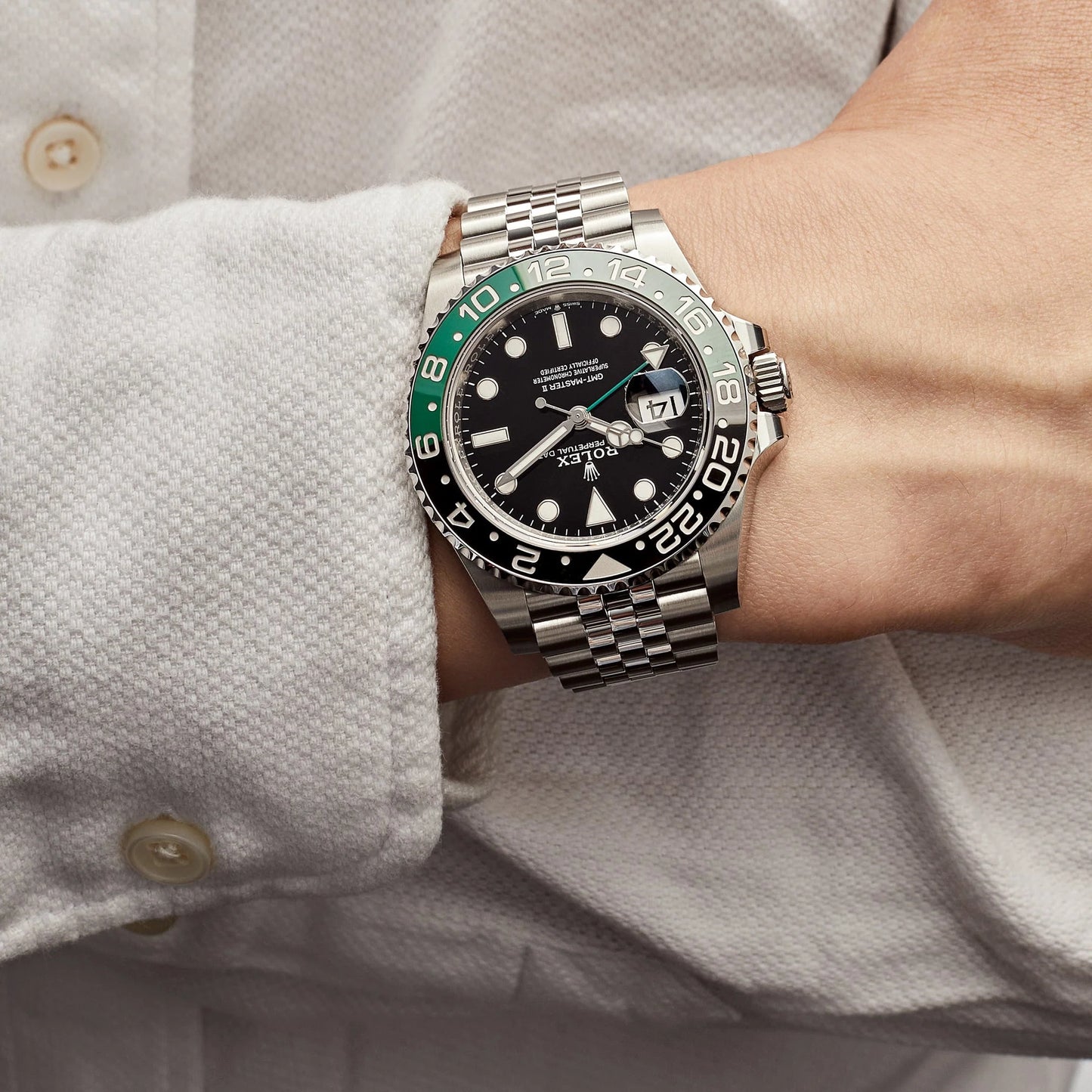 Rolex GMT-Master II 'Sprite' Lefty Stainless Steel Jubilee (2023) - Master Copy