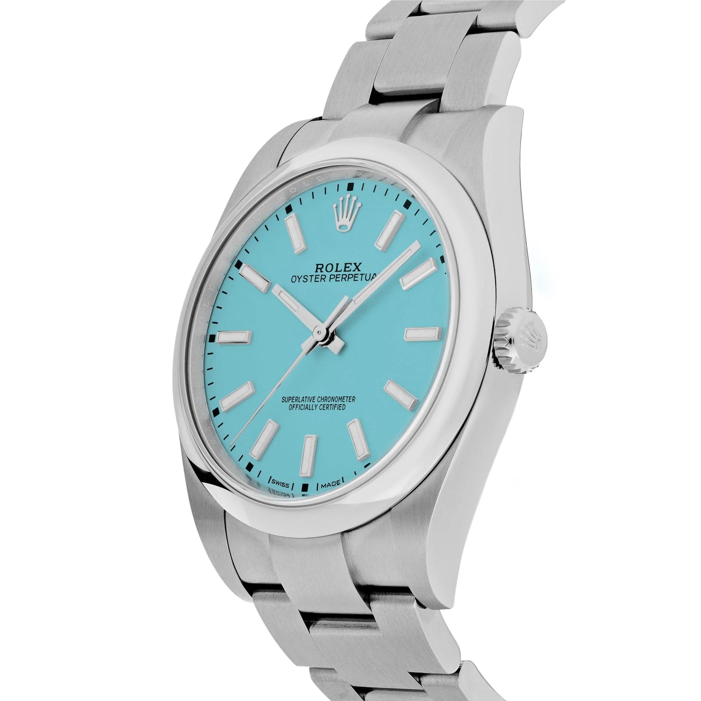 Rolex Oyster Perpetual Stainless Steel "Tiffany Blue" Turquoise Dial - Master Copy