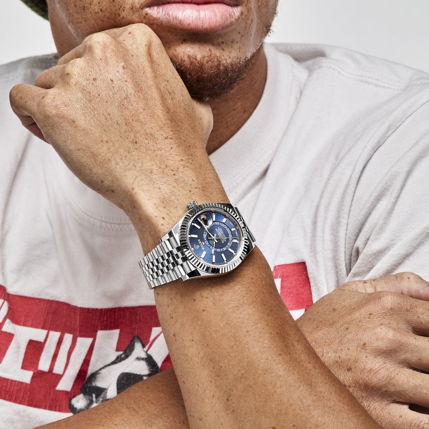 Rolex Sky-Dweller Stainless Steel Blue Dial Jubilee - Master Copy