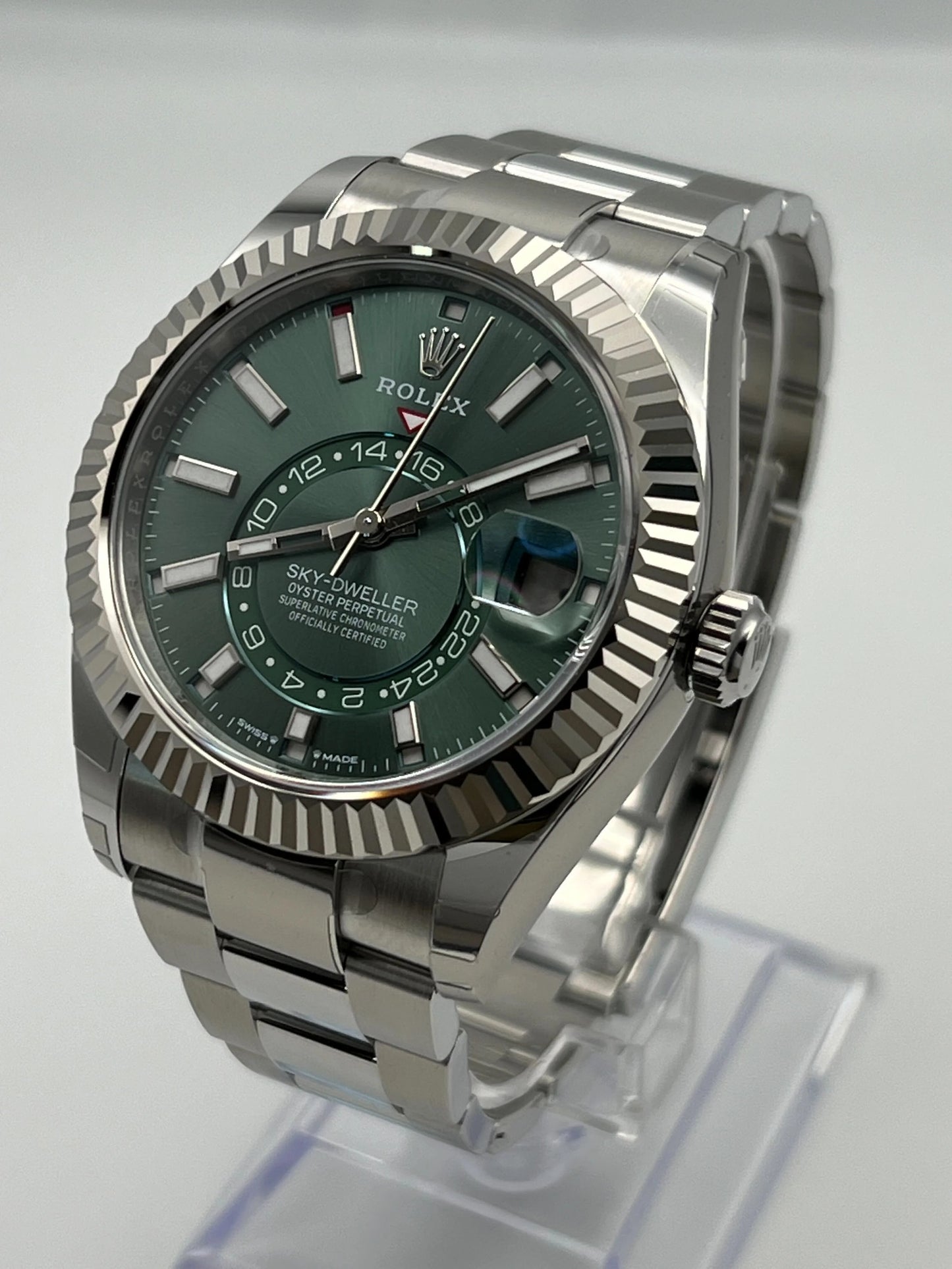 Rolex Sky-Dweller Stainless Steel Green Dial - Master Copy