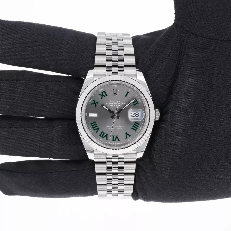 Rolex Oyster Datejust II Jubilee Steel Slate Roman Wimbledon 41 mm - Master Copy