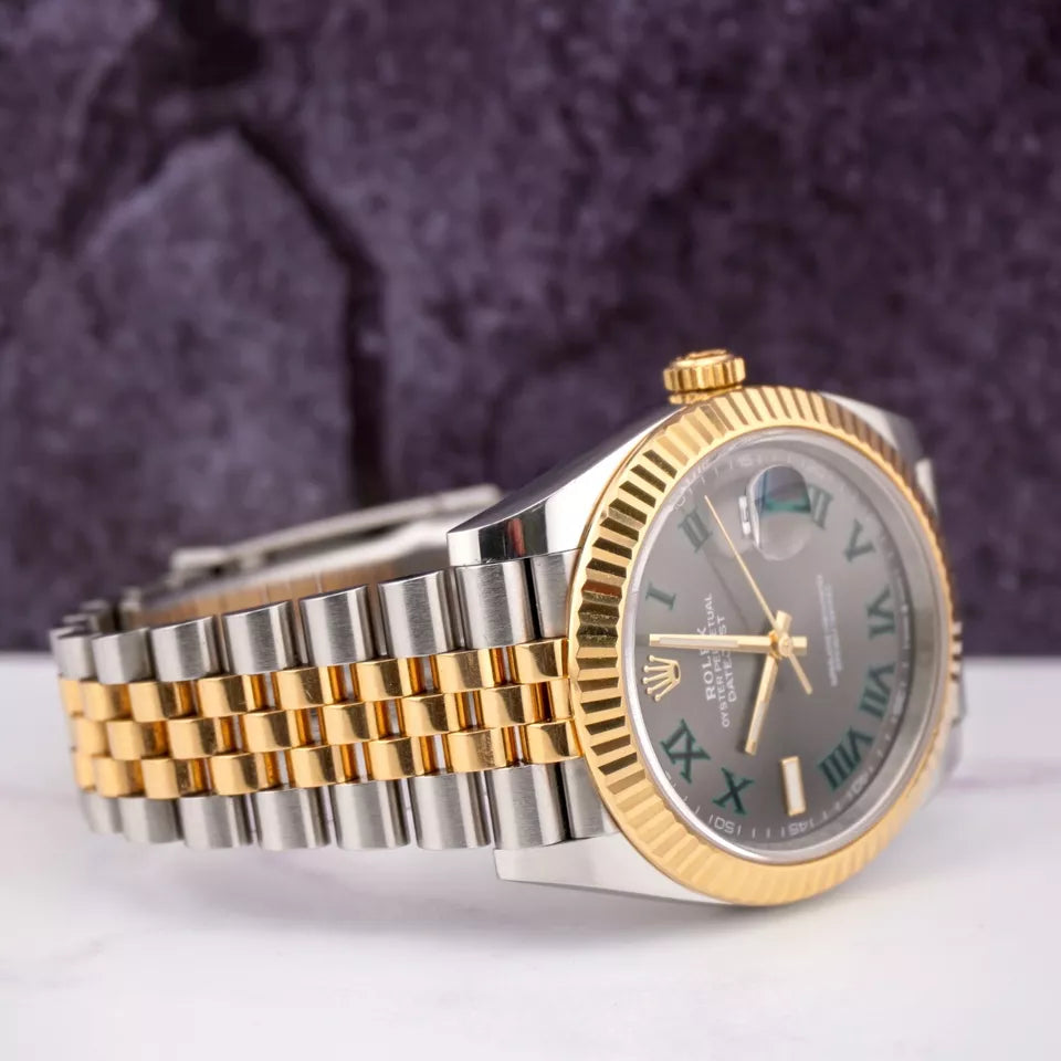 Rolex Datejust Yellow Gold & Steel Watch Fluted Jubilee - Master Copy